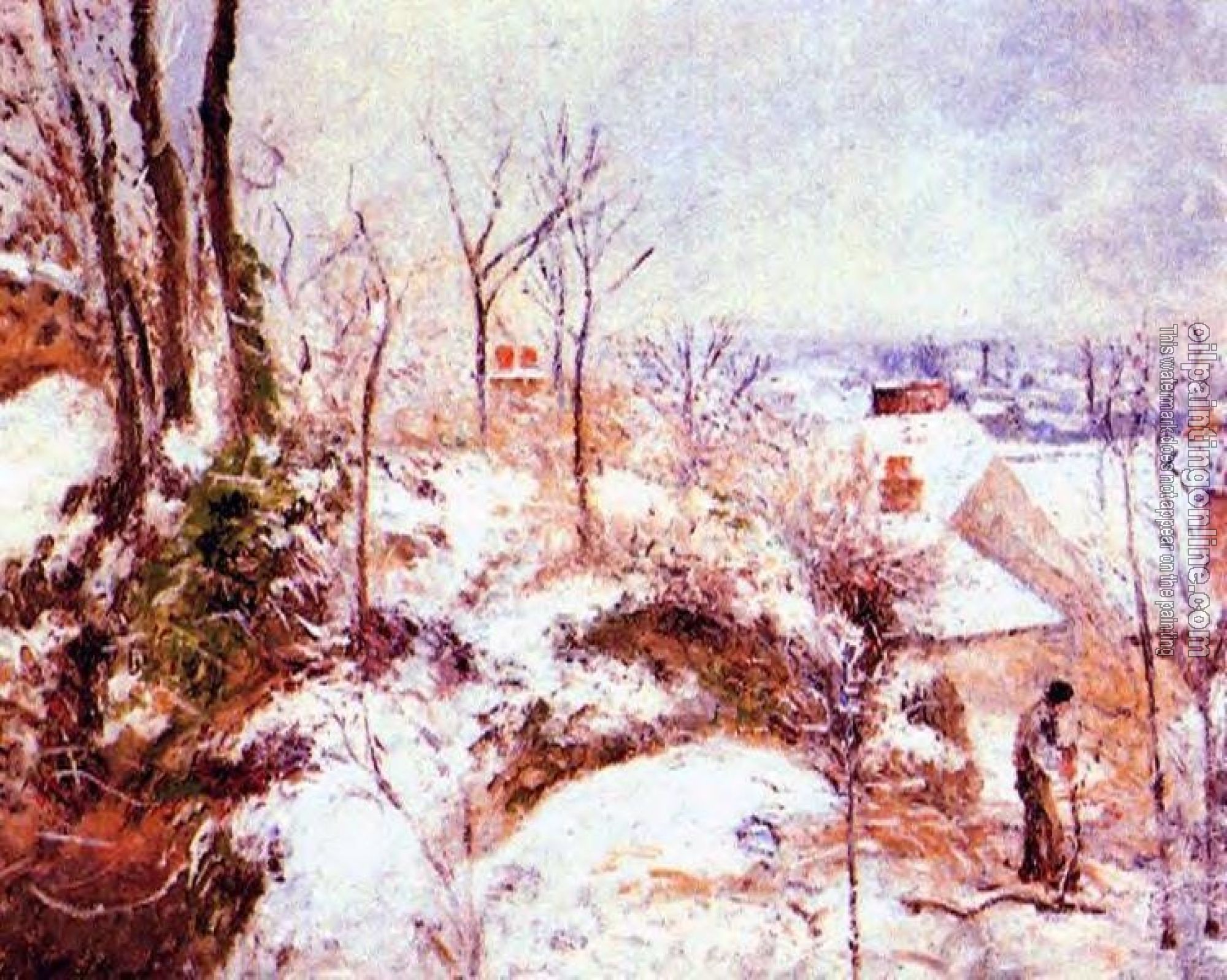 Pissarro, Camille - A Cottage in the Snow